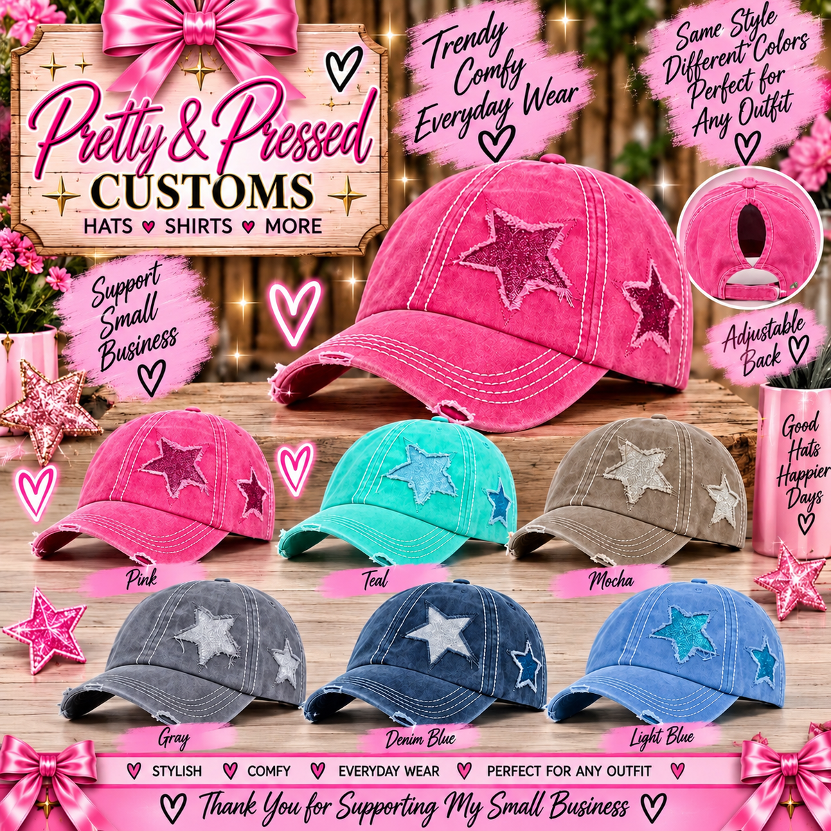 Vintage Patch Star Trucker Hats